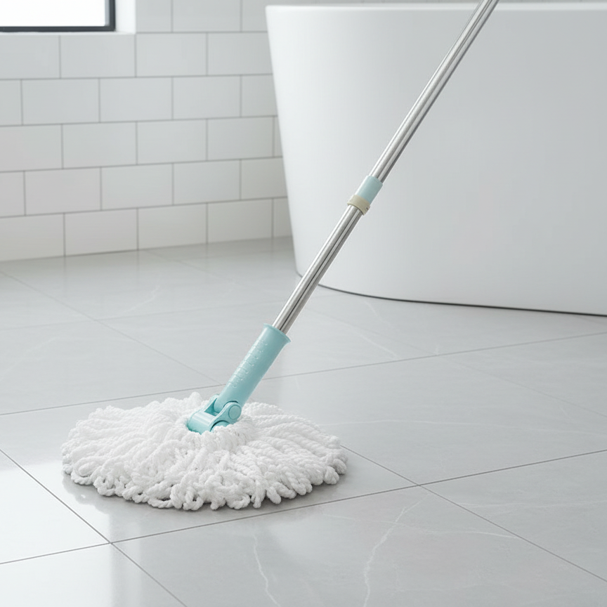 balai lave sol bleu sol propre