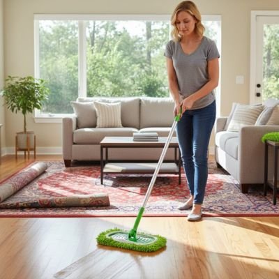 Nettoyage propre et efficace avec la serpillère microfibre