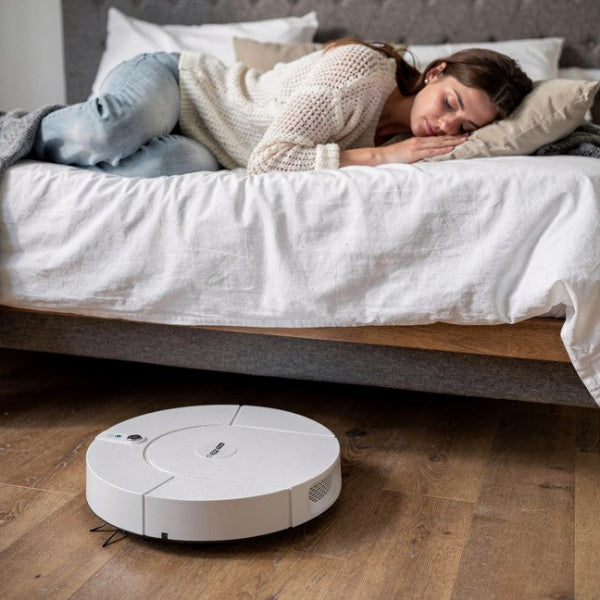 robot aspirateur laveur 3 en 1 chambre femme dormir