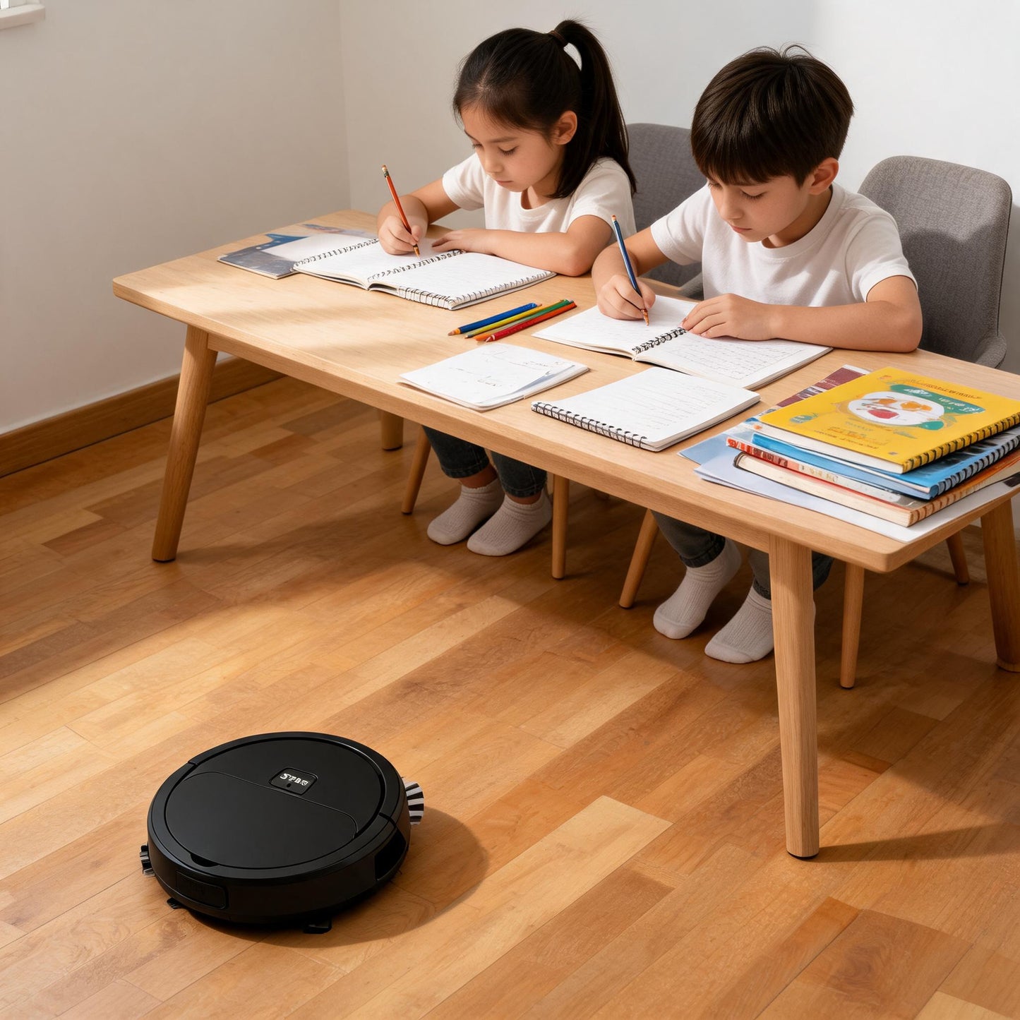 robot aspirateur laveur enfants études