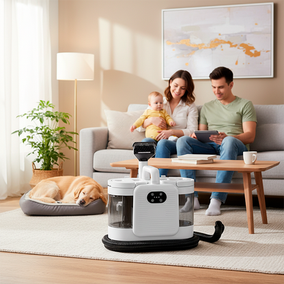 aspirateur laveur en famille