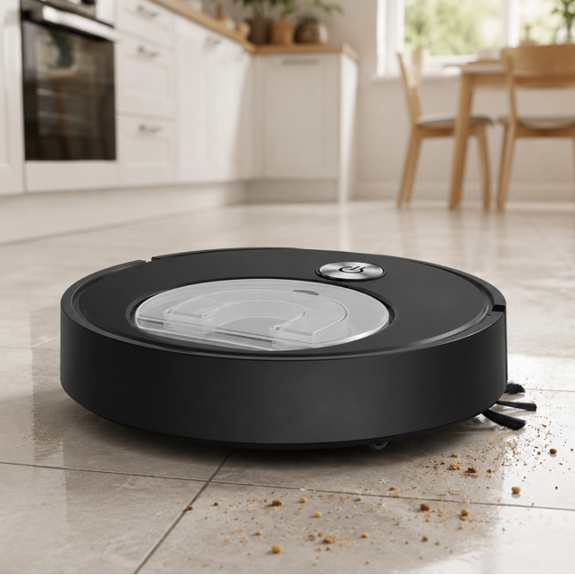 aspirateur laveur robot efficace intelligent noir 1