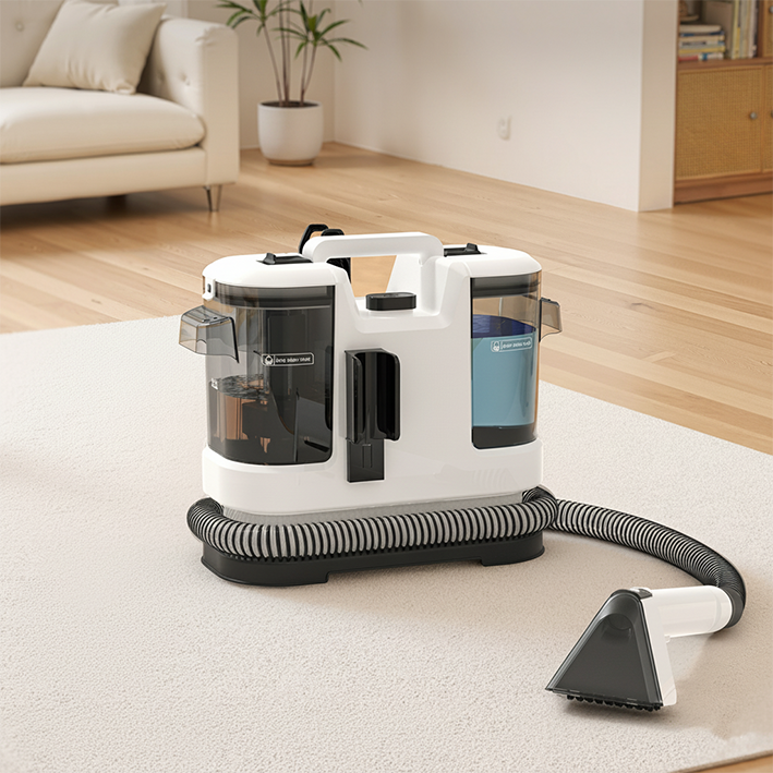 aspirateur laveur sur tapis propre