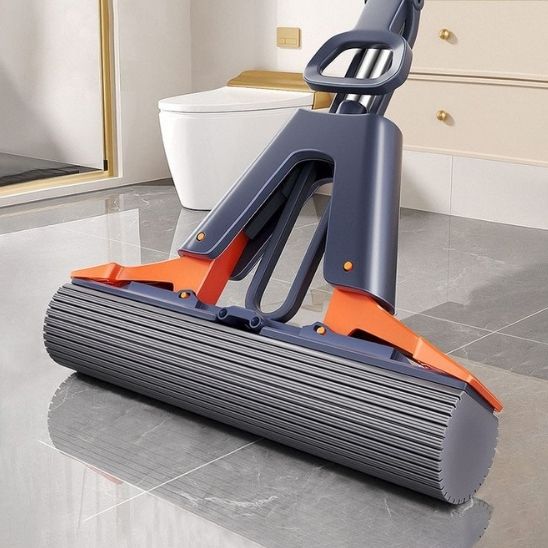 balai à laver le sol propre gris