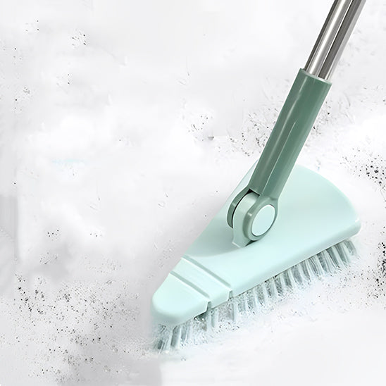 IZSOHHOME Balai coulissant pour carrelage de baignoire, balai avec poils rigides pour douche, terrasse, brosse de nettoyage intérieur et extérieur, manche long en acier inoxydable réglable 110 cm