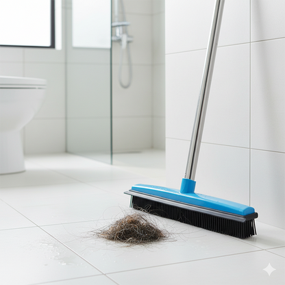 Balai brosse ramasse cheveux salle de-bain