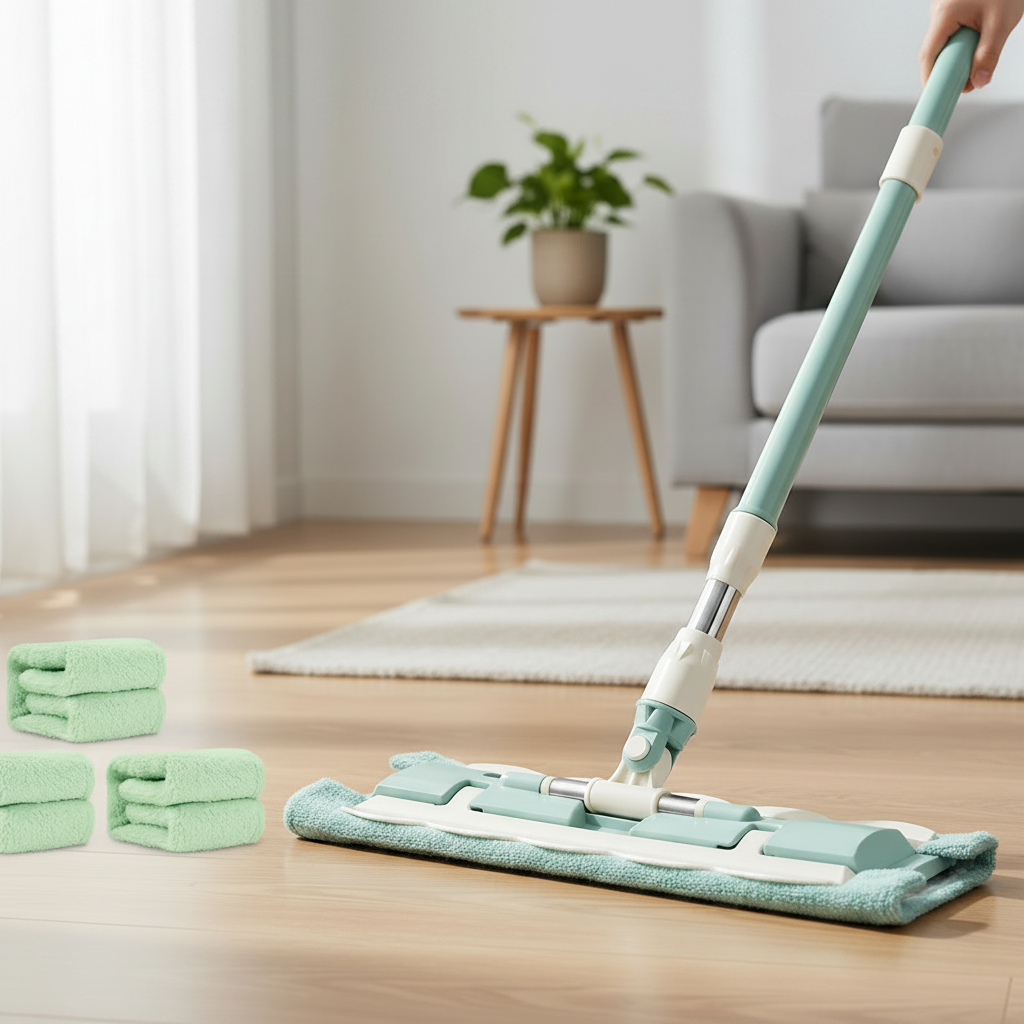 balai lave sol 3 pads verte