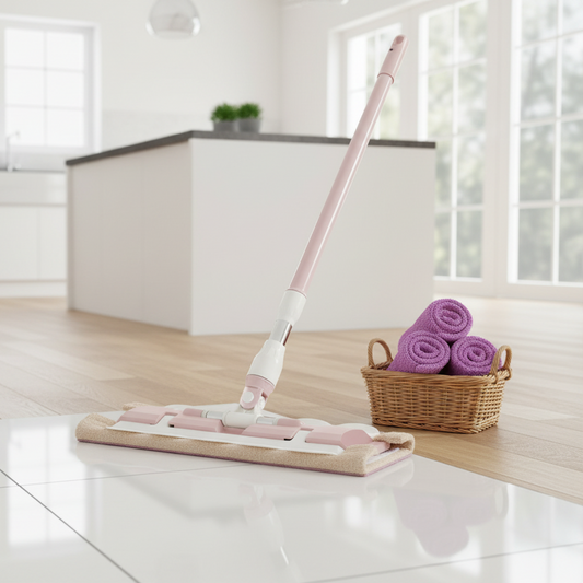 balai lave sol rose 3 pads rose