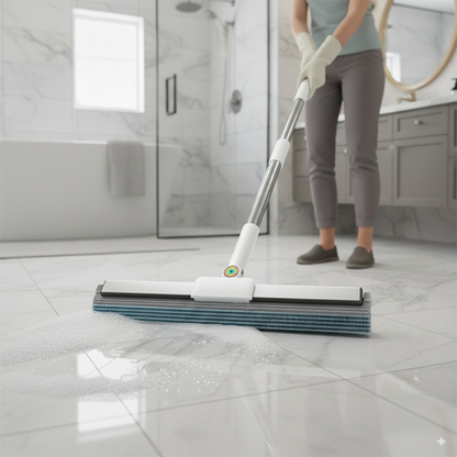 Balai nettoyage sol salle de bain savon