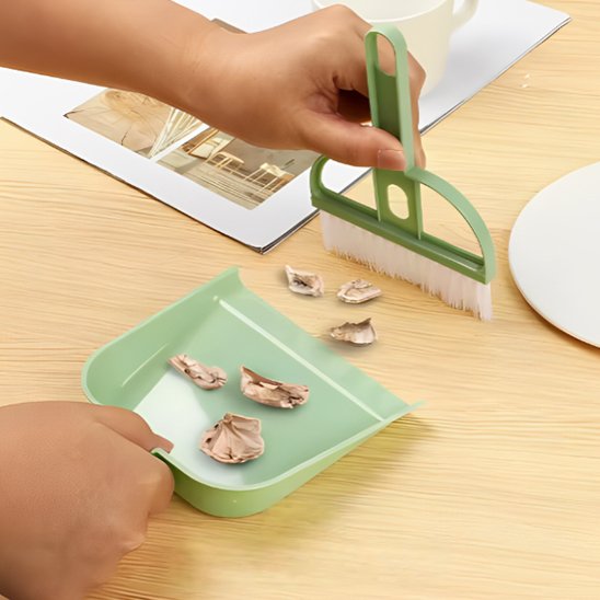 balayette ramasse déchets vert