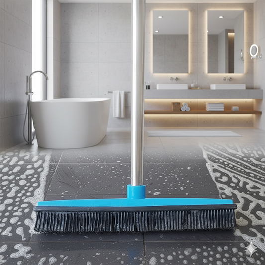 Brosse balai nettoyage salle de bain savon