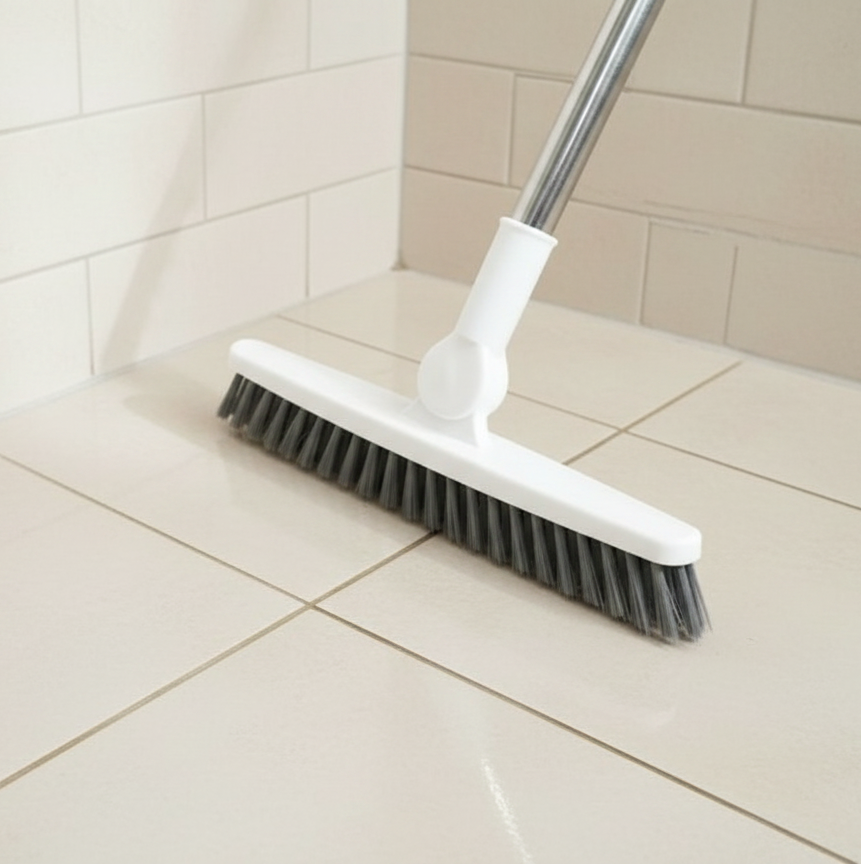 brosse nettoyage douche blanc
