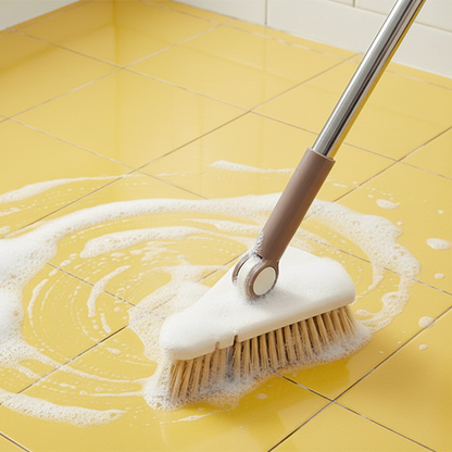 brosse nettoyage douche jaune