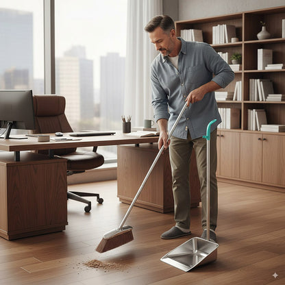 homme balai pour nettoyage des sols