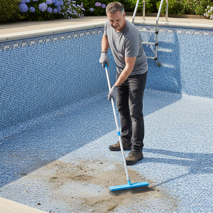 homme-nettoie-piscine-balai-brosse-terrasse-piscine