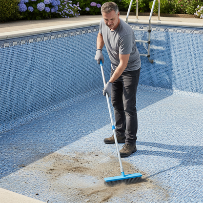 homme-nettoie-piscine-balai-brosse-terrasse-piscine