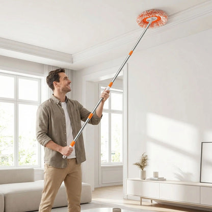 homme nettoie serpillère plafond 2 m