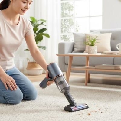 Mini aspirateur pour ramasser les miettes sur le tapis