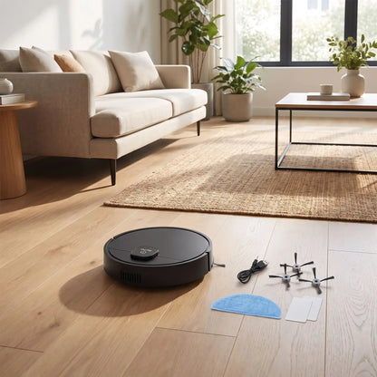 robot aspirateur laveur 3 en 1 accessoires pratiques