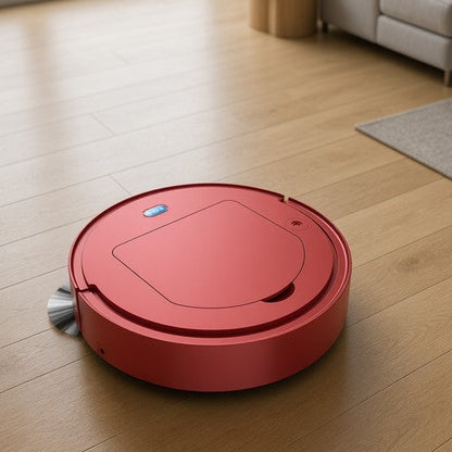 robot aspirateur laveur 3 en 1 rouge