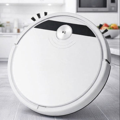 robot aspirateur laveur blanc cuisine