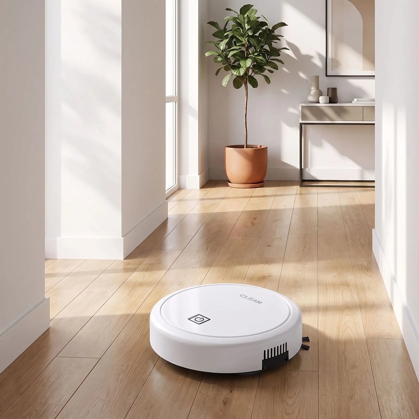 robot aspirateur laveur couloir maison propre