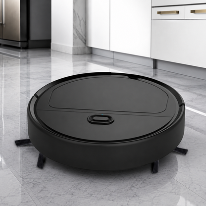 robot aspirateur laveur silence noir ramasse cuisine