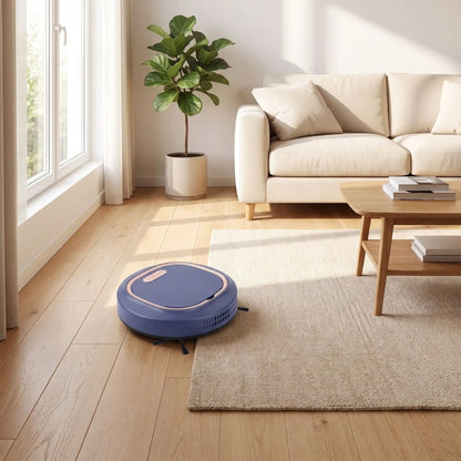robot aspirateur laveur tapis parquet salon marron