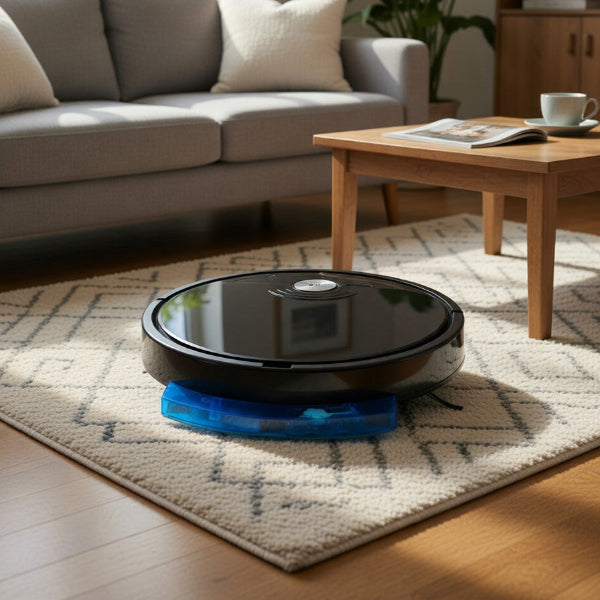 robot aspirateur laveur tapis salon chaleureux