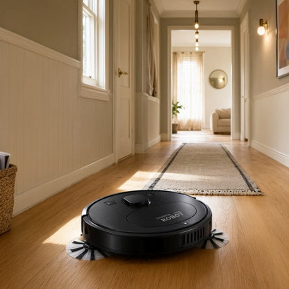 robot nettoyeur sol couloir maison