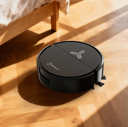 robot nettoyeur sol noir ultra slim