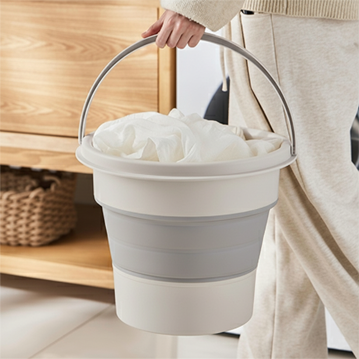 seau pliable eau gris 10 L