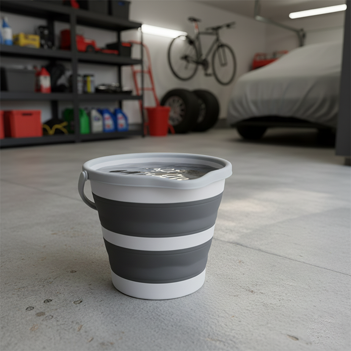 seau pliable nettoyage garage