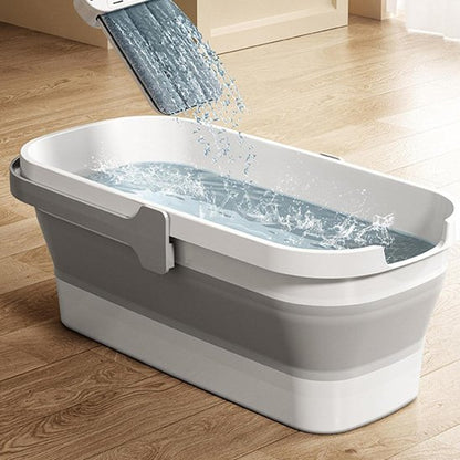Seau pliable avec vadrouille pour laver le sol