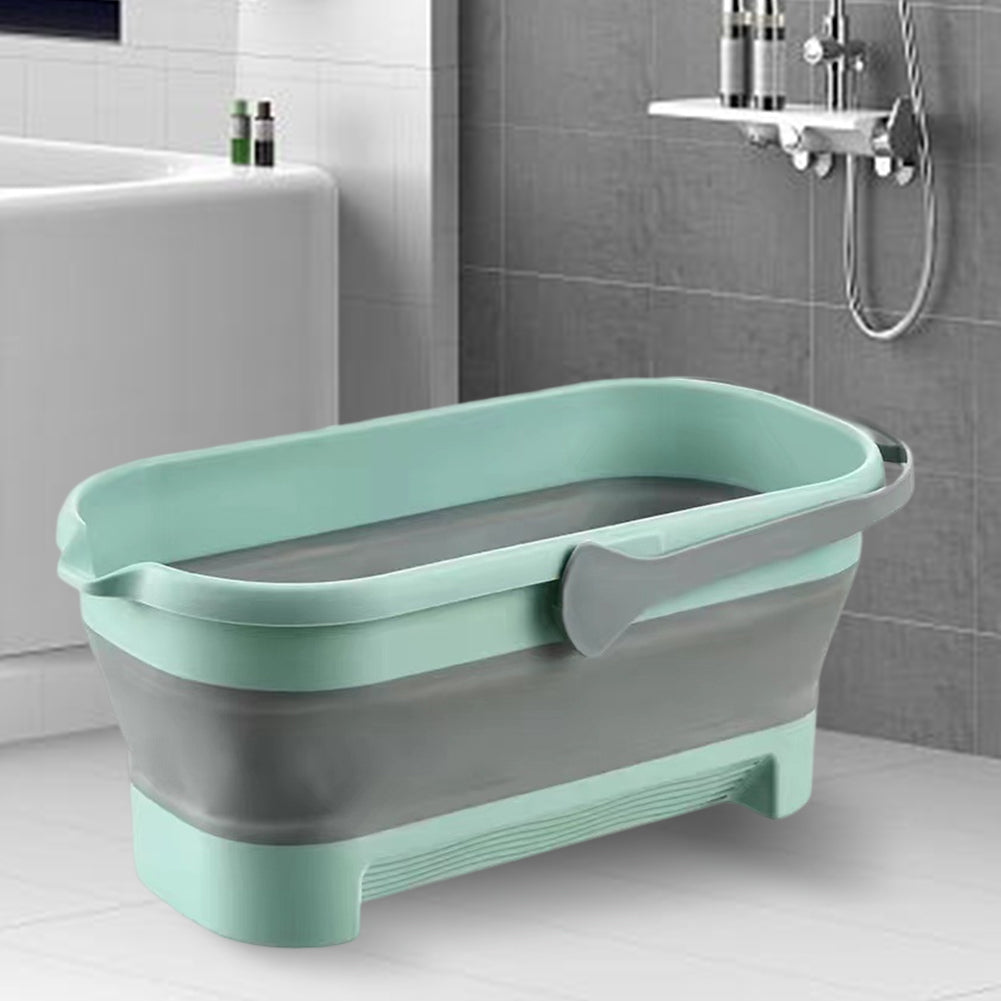 seau pliable vert salle de bain