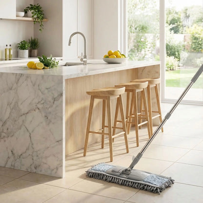 serpillère balai cuisine propre