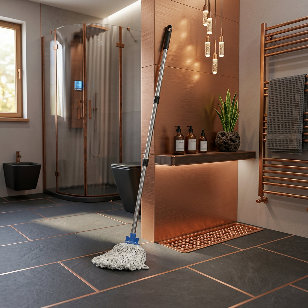 serpillère espagnol femme salle de bain style moderne
