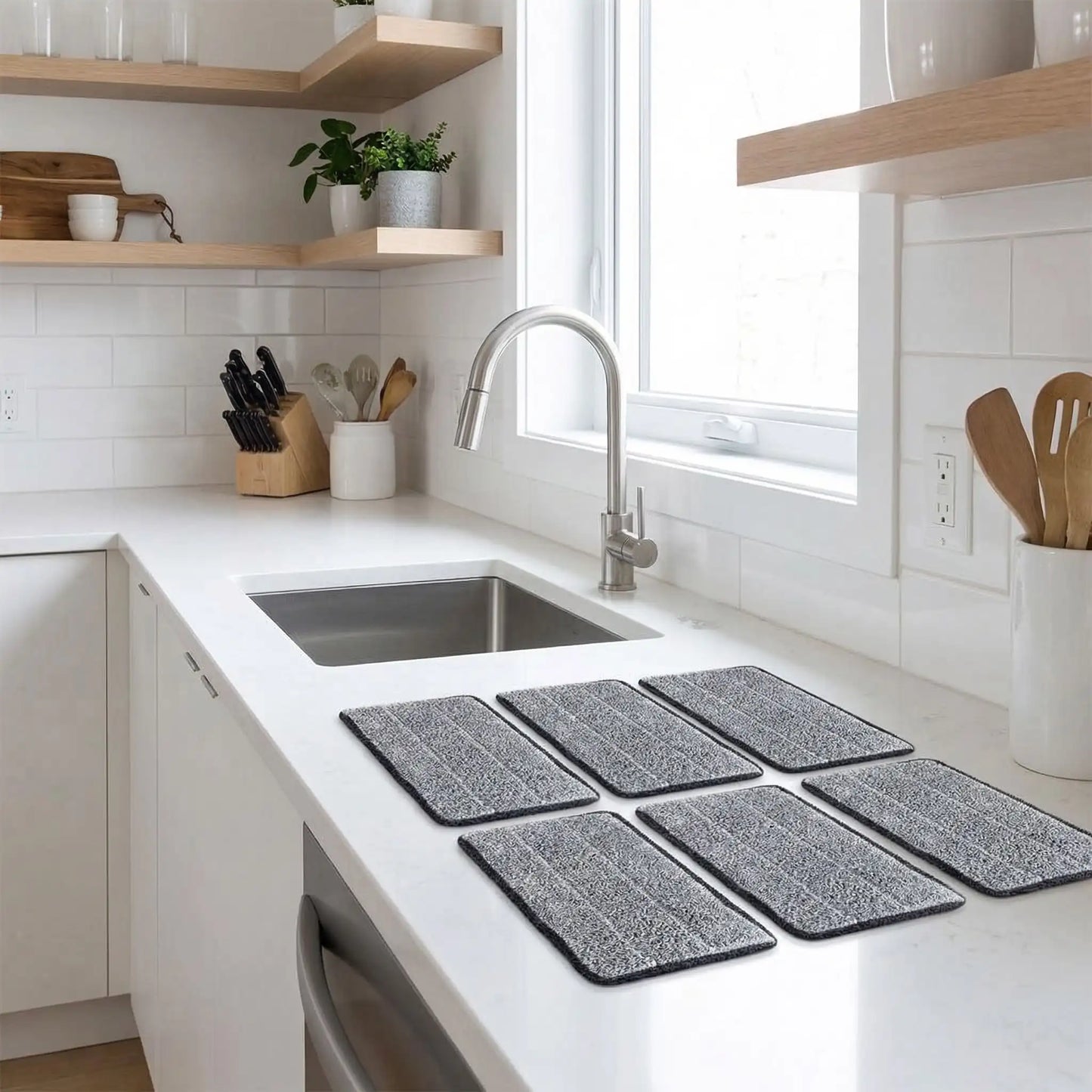 serpillères microfibres pack 6 cuisine